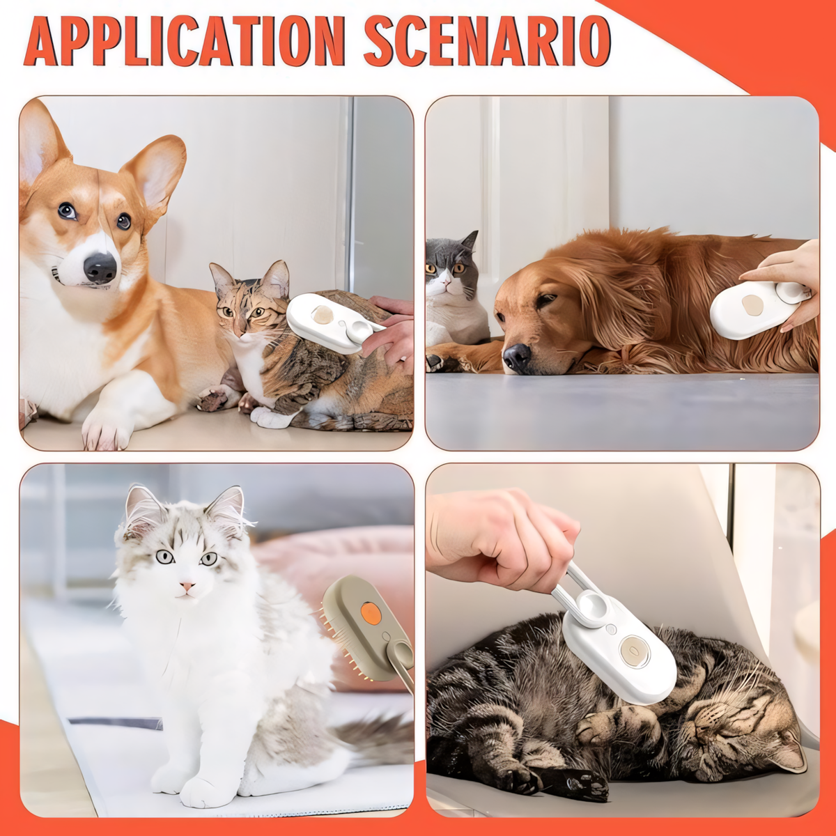Steam Brush for Dog/Cat
