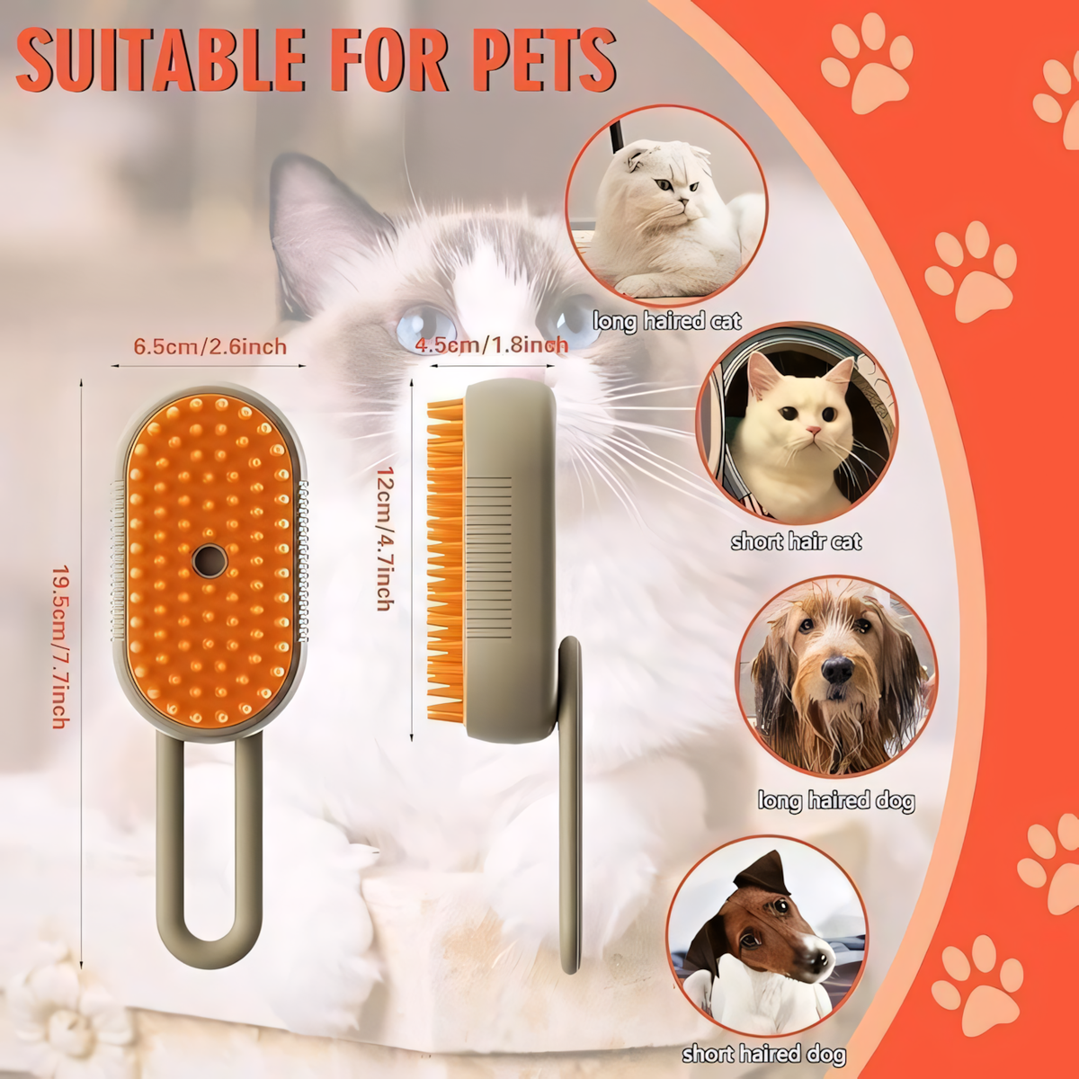 Steam Brush for Dog/Cat